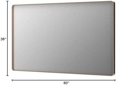 LOAAO 60"X36" Gold Bathroom Mirror