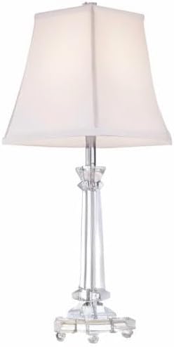 Sannes 25" High Table Lamps Set of 2 Crystal Column Traditional Modern