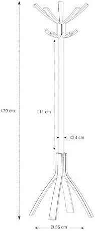 Alba Wooden Floor Coat Stand, Light Brown