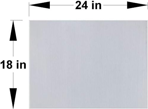 100 Pack, Blank Signs White 18 x 24 inch x 4mm Corrugated Plastic Sign Board,...