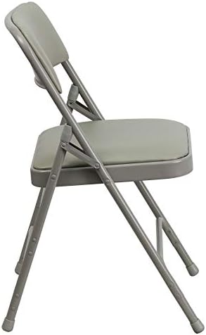 Flash Furniture Hercules Metal Folding Chair, Gray, 4-Pack