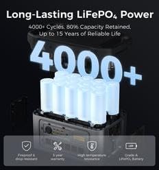 UDPOWER S2400 Portable Power Station with 210W Solar Panel