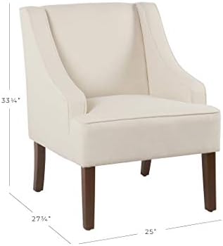 HomePop Classic Swoop Arm Accent Chair - Warm Ivory