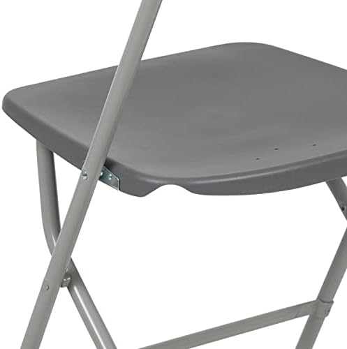 Flash Furniture Hercules Plastic Folding Event Chair, Gray, 6-Pack