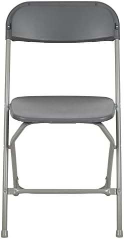 Flash Furniture Hercules Plastic Folding Event Chair, Gray, 6-Pack