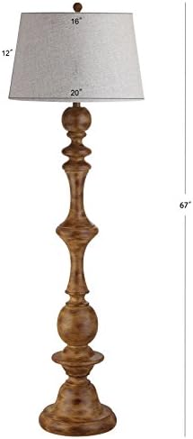 JONATHAN Y Taylor Candlestick Floor Lamp 67", Brown Wood Finish
