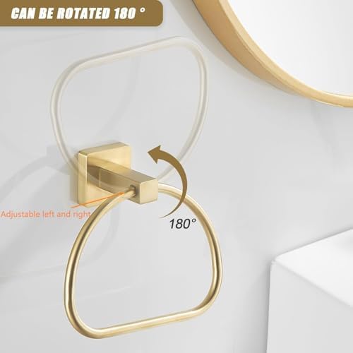 Leyden Gold Toilet Paper Holder Hand Towel Holder, Brushed Brass Toilet Roll ...