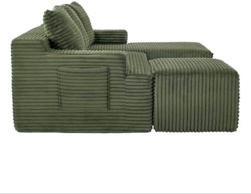 96IN U Shaped Boneless Sectional Compressed Cloud Couches