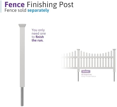 WamBam All American 3.5ft White Vinyl Finishing Post