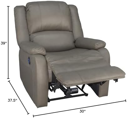 RecPro Charles 30" Powered Zero Wall RV Recliner, Putty, Single