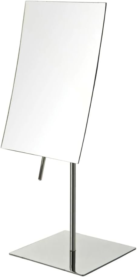 JERDON 5" x 8" Tabletop Makeup Mirror - 3X Magnification - Chrome -...