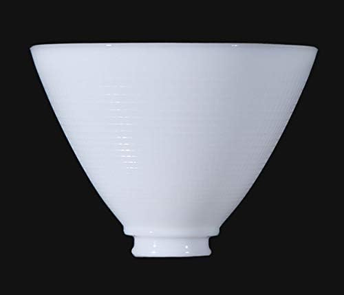 B&P Lamp 8 Inch Diameter I.E.S Style White Opal Glass Reflector Shade wit...