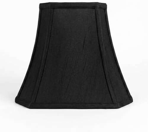 Royal Designs, Inc. BSO-710-12BLK/GL-2 Rectangle Cut Corner Basic Lamp Shade,...