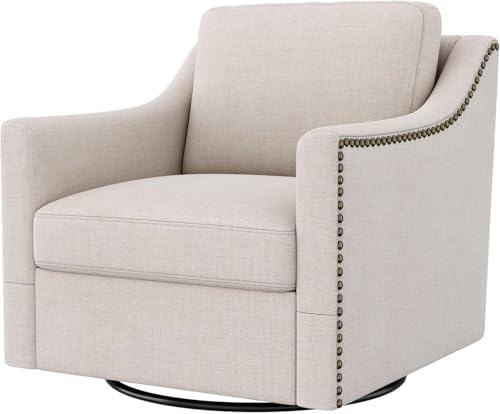 Swivel Accent Chair Set of 2,Armchair,Bronze Nail Decoration Comfy Living Roo...