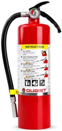 Ougist ABC Dry Chemical Fire Extinguisher, 5 lb, 3-A:40-B:C Rated, for Home, ...