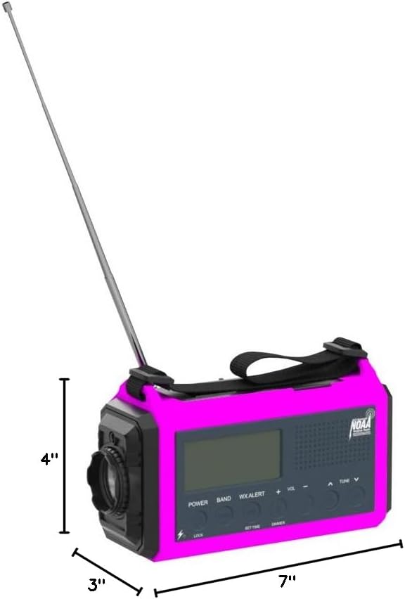 Emergency Weather Radio NOAA/AM/FM/SW, 5 Ways Powered Solar Hand Crank