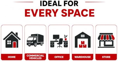 Ougist ABC Dry Chemical Fire Extinguisher, 5 lb, 3-A:40-B:C Rated, for Home, ...