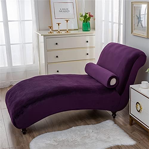 Velvet Chaise Longue Slipcover Luxury Chaise Chair Cover for Living Room Indo...
