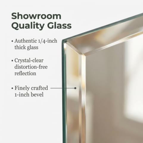 Better Bevel 16" x 60" Frameless Full-Length Rectangle Mirror | 1&q...