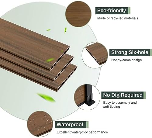 Mondaria Privacy Fence Panels for Outside,6ft(W) x 6ft(H) Outdoor Privacy Pan...