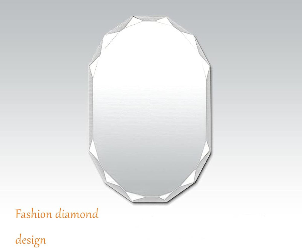 SNUGACE Frameless Beveled Bathroom Wall Mirror, 24 x 36 Inch