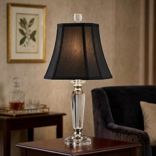 Royal Designs, Inc. BSO-710-12BLK/GL-2 Rectangle Cut Corner Basic Lamp Shade,...