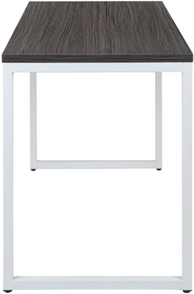 Flash Furniture Industrial Desk, 47", Rustic Gray/White