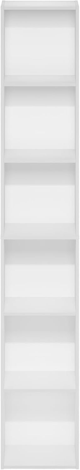 Furinno LUDER Book Shelf, 6-Tier Tall Modern Bookshelf, Bookcase with Open Sh...