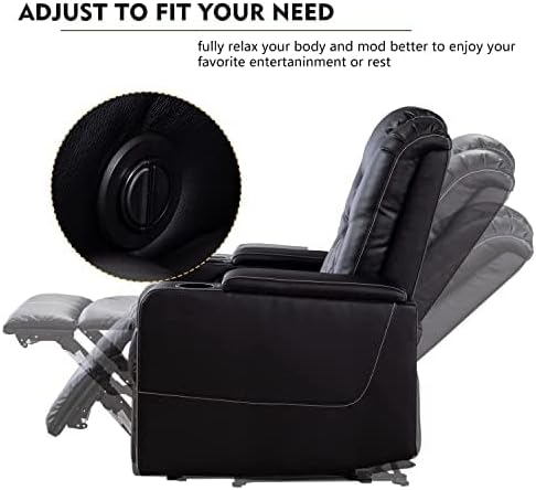 CANMOV Electric Power Recliner Chair Set of 2, Breathable Leather Home Theate...