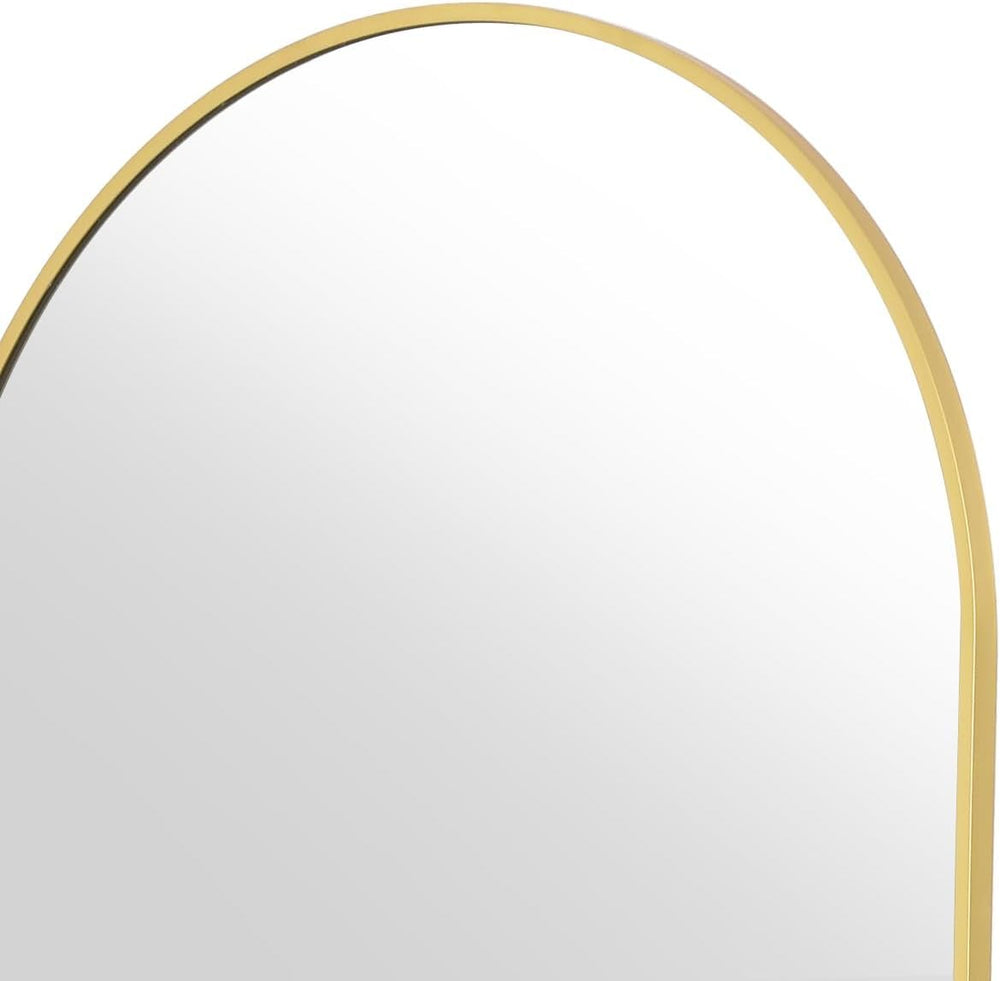 Koonmi 76x46 Arched Full Length Mirror, Floor Mirror with Stand