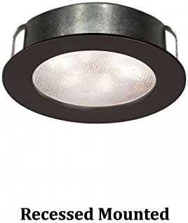 WAC Lighting HR-LED87-BK LED Round Button Lights, 3000K in Black Finish