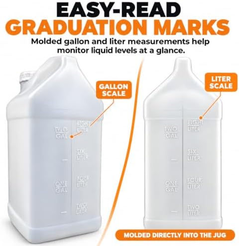 2.5 Gallon Water Jugs & Oil Containers |HDPE Carboy Water Container |7-Pack