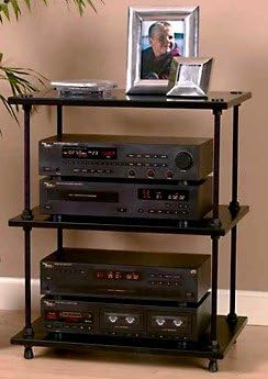 Salamander Designs A3/B Archetype Audio/Video Shelf, 3.0 - Black