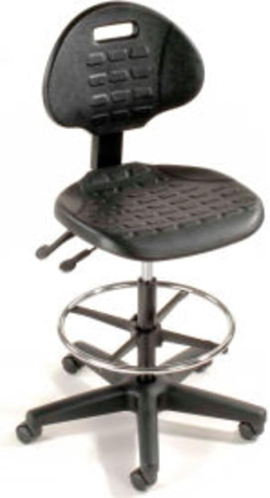 Global Industrial Interion 5-Way Adjustable Ergonomic Stool, Mid Back Home Of...