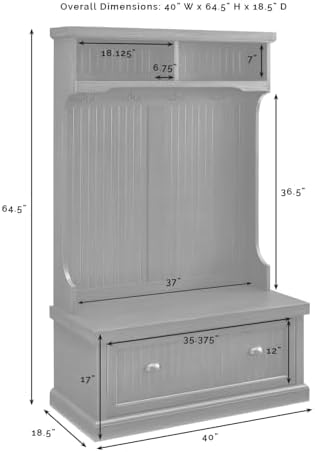 Crosley Furniture Seaside Hall Tree, Shoe Rack Bench