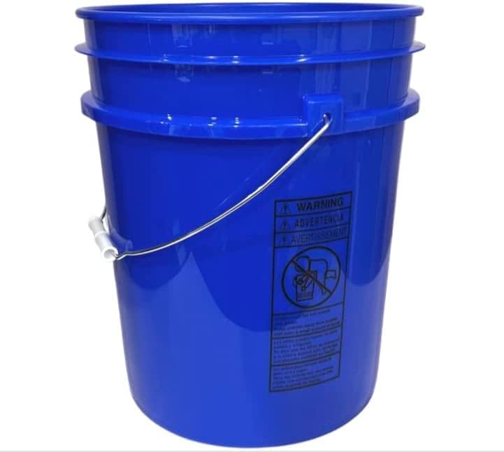 House Naturals 5 Gallon Plastic Blue Food Grade Made in USA Bucket Container ...