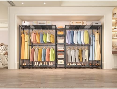 VIPEK X5 Extra Large Expandable Clothes Rack, Closet Organizer System Black