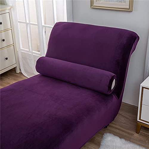 Velvet Chaise Longue Slipcover Luxury Chaise Chair Cover for Living Room Indo...