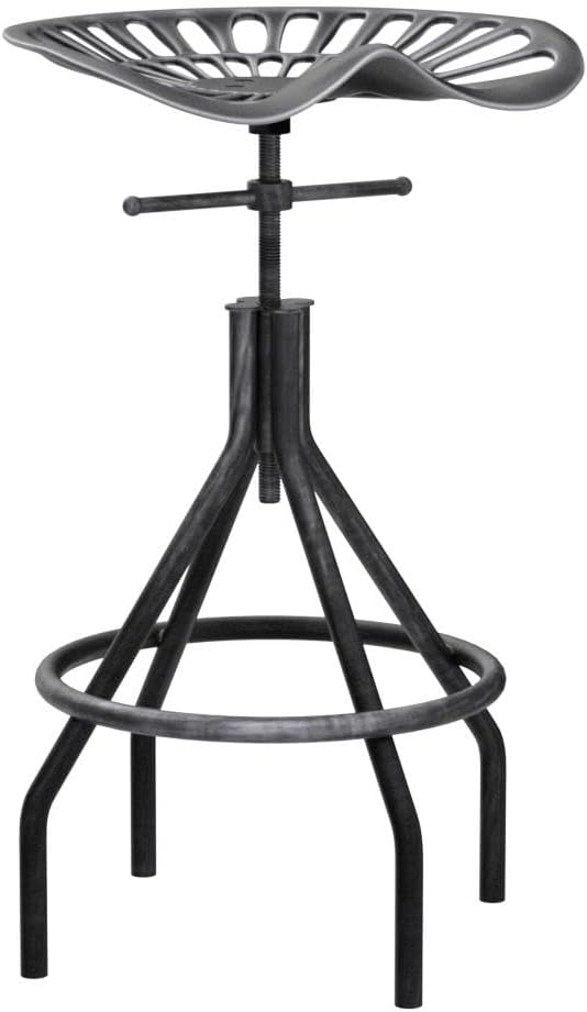 Industrial Metal Tractor Seat Farmhouse Bar stools Cast Iron Adjustable Count...