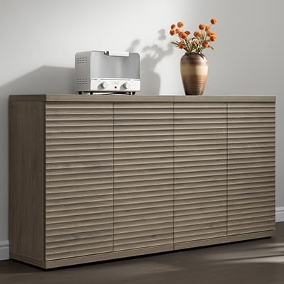 SICOTAS Buffet Cabinet with Storage Sideboard Cabinet with Doors & Shelves