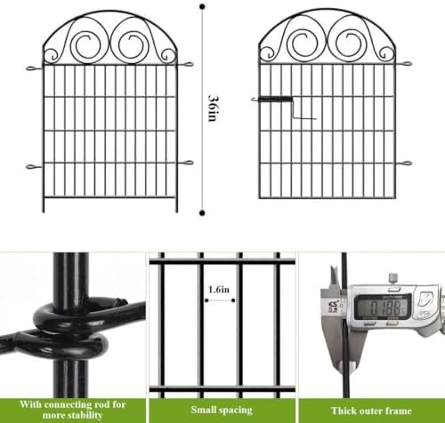 Getlay Tall Garden Fencing 36 Inch High, 2 Panels Total Length 4.4 Ft Dog Fen...