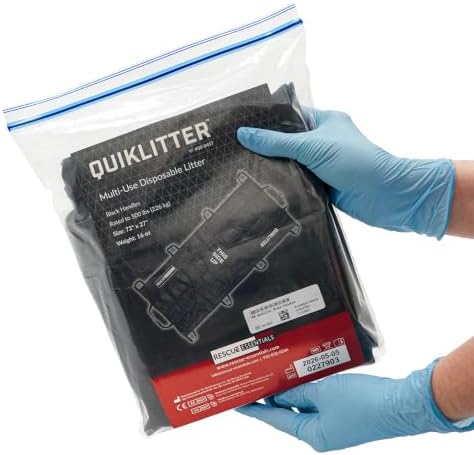 Rescue Essentials Original QuikLitter Soft Stretcher, Black-1 Count