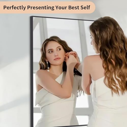 Koonmi Black Mirrors for Wall, 30x40 Inch Bathroom Mirror, Rectangular Wall M...