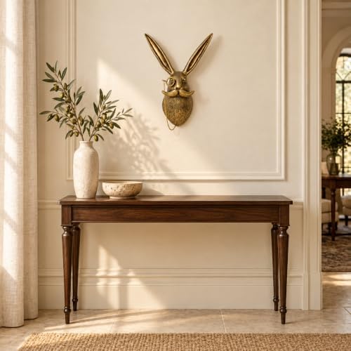 UITWMKTG Gold Rabbit Head Wall Decor - Modern Animal Wall Sculpture, Bunny Wa...
