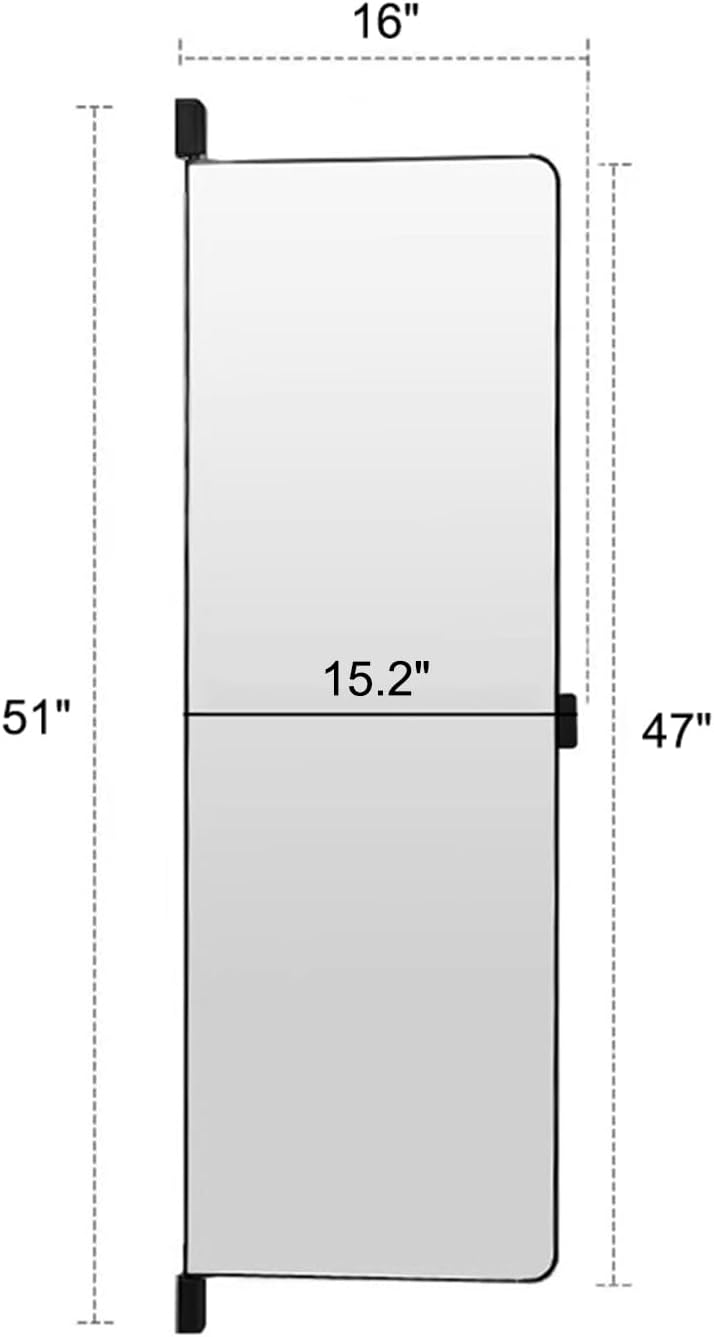 180° Swivel Full Length Mirror, 47" x 15.2" Wall Mounted Full Lengt...
