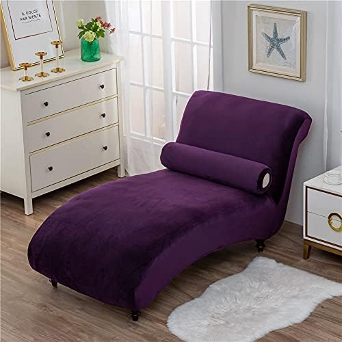 Velvet Chaise Longue Slipcover Luxury Chaise Chair Cover for Living Room Indo...