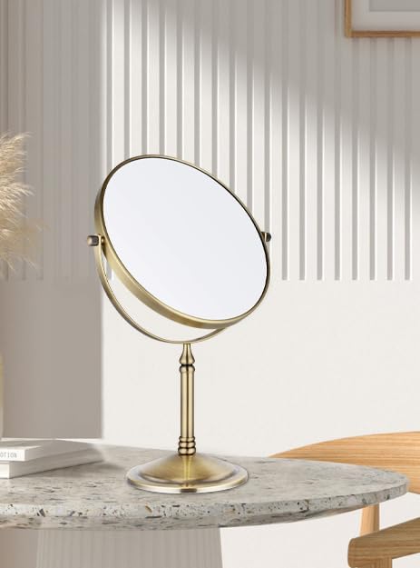 Nicesail Tabletop Makeup Mirror Magnifying Vanity Mirror 10X Antique Bronze