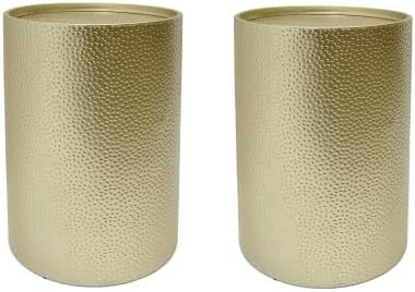 Christopher Knight Home Kaylee Round Hammered Iron Accent Table Set of 2