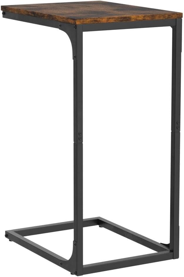 VASAGLE C-Shaped End Table Set of 2, Small Sofa Side Table with Metal Frame