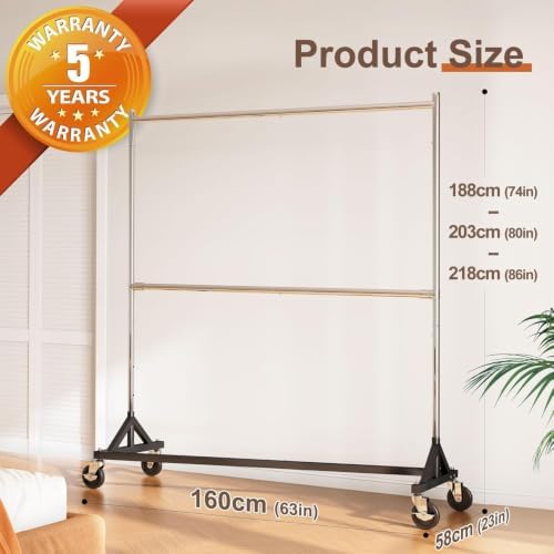 HOKEEPER Clothes Rack, Z Rack Hold 610LBS Clothing Rack 4 Packs